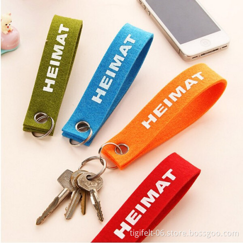 Natural Wool Felt Key Ring / Eco-friendly Felt key chain for giftware